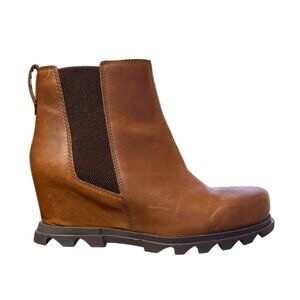 Sorel Joan of Arctic Wedge III Chelsea Boot Wms Size 10 Hazelnut Brown Pull On